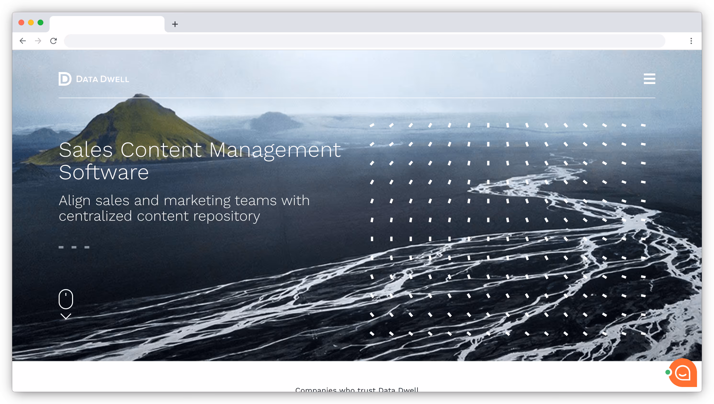 Data Dwell homepage screenshot