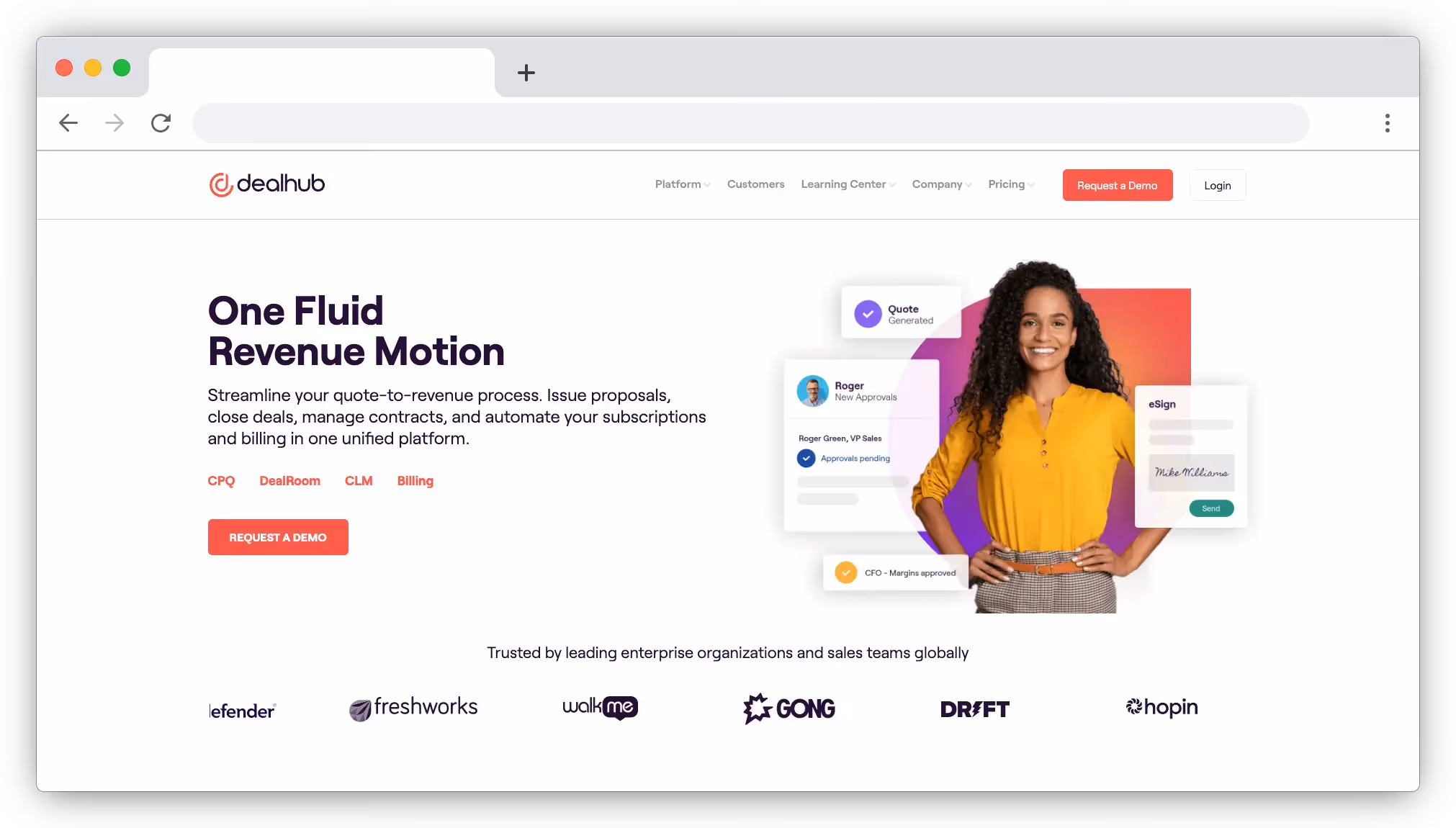 Dealhub website screenshot