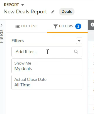 Adding filters to Salesforce reports