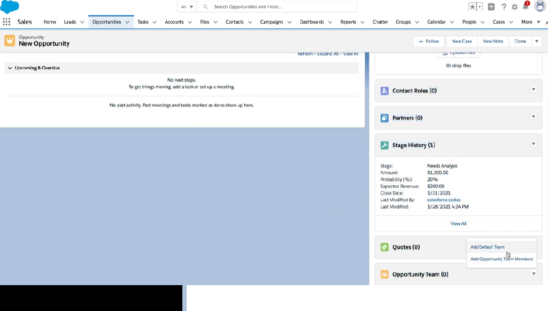 Setting up Opportunity Teams in Salesforce