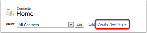 Creating a new view in Salesforce