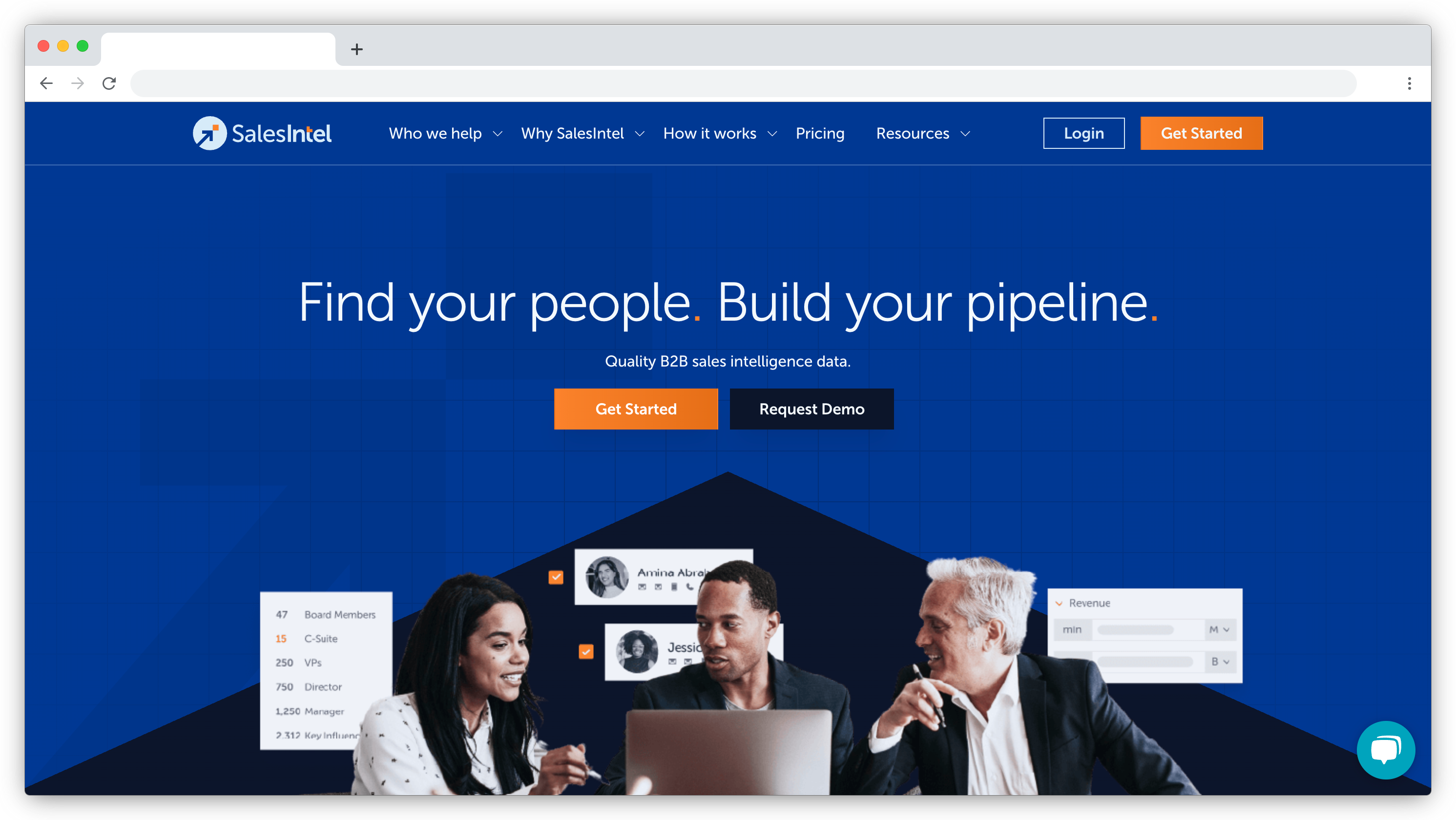 SalesIntel screenshot