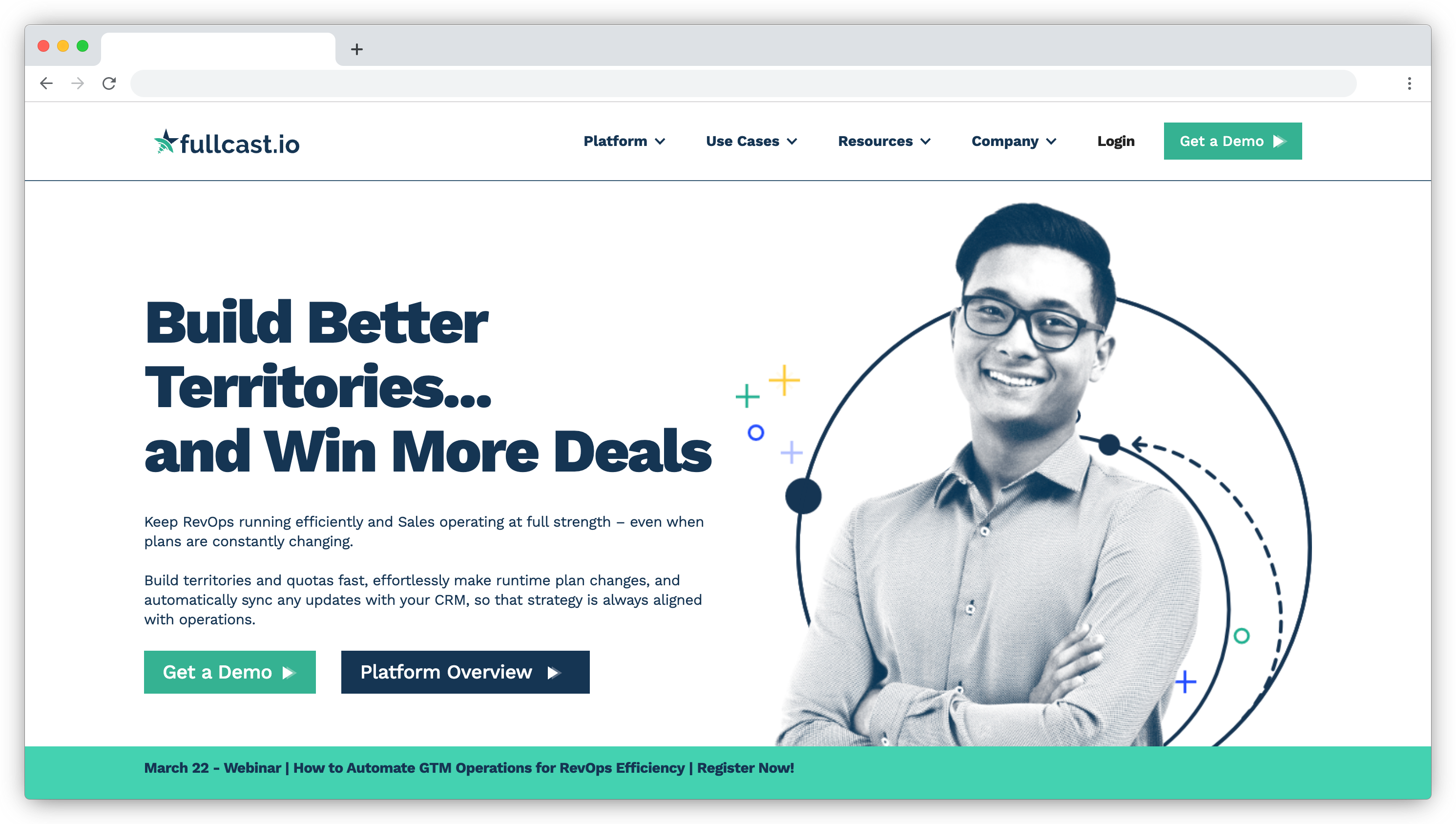 Fullcast.io homepage screenshot