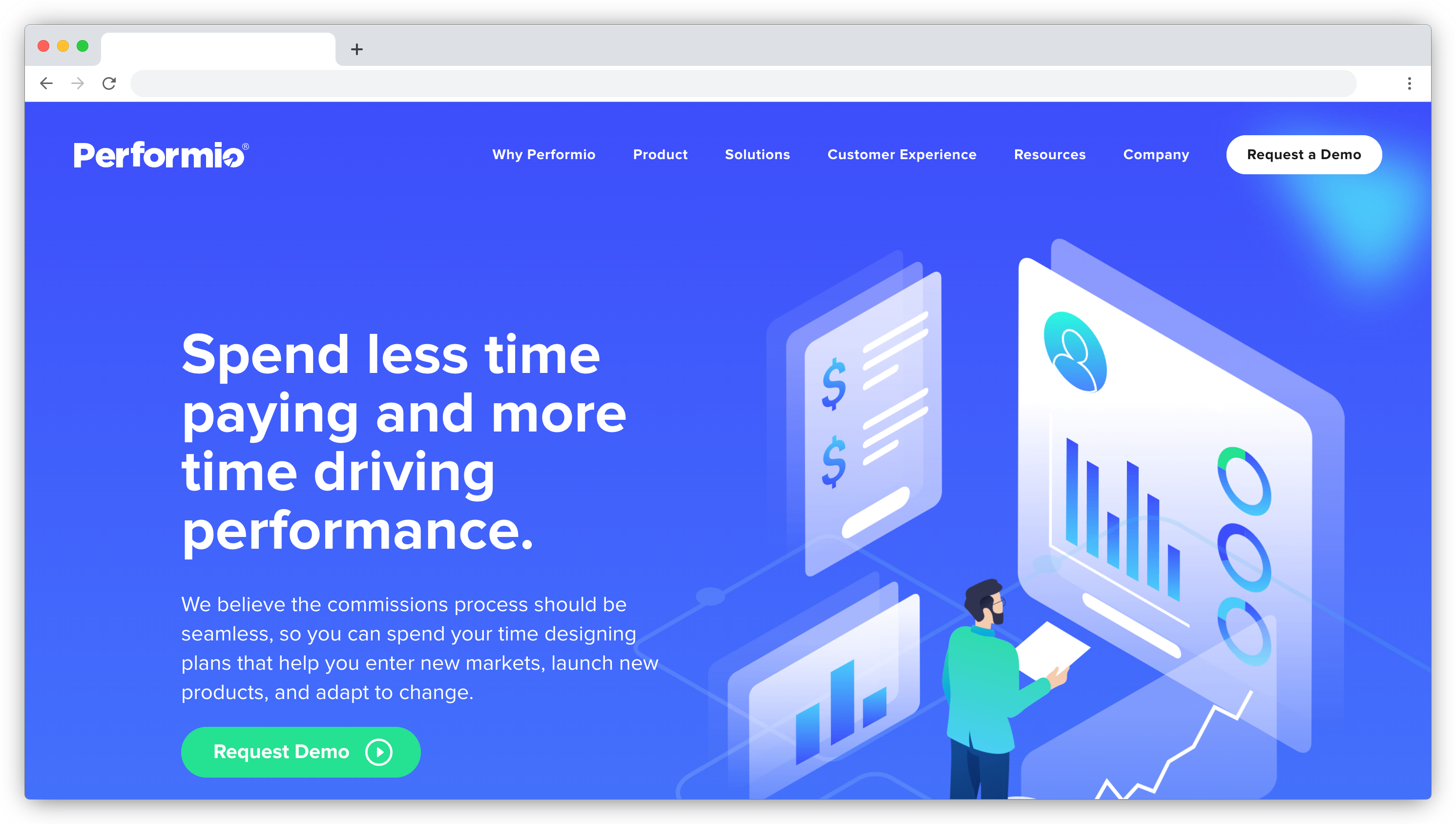 Performio homepage screenshot