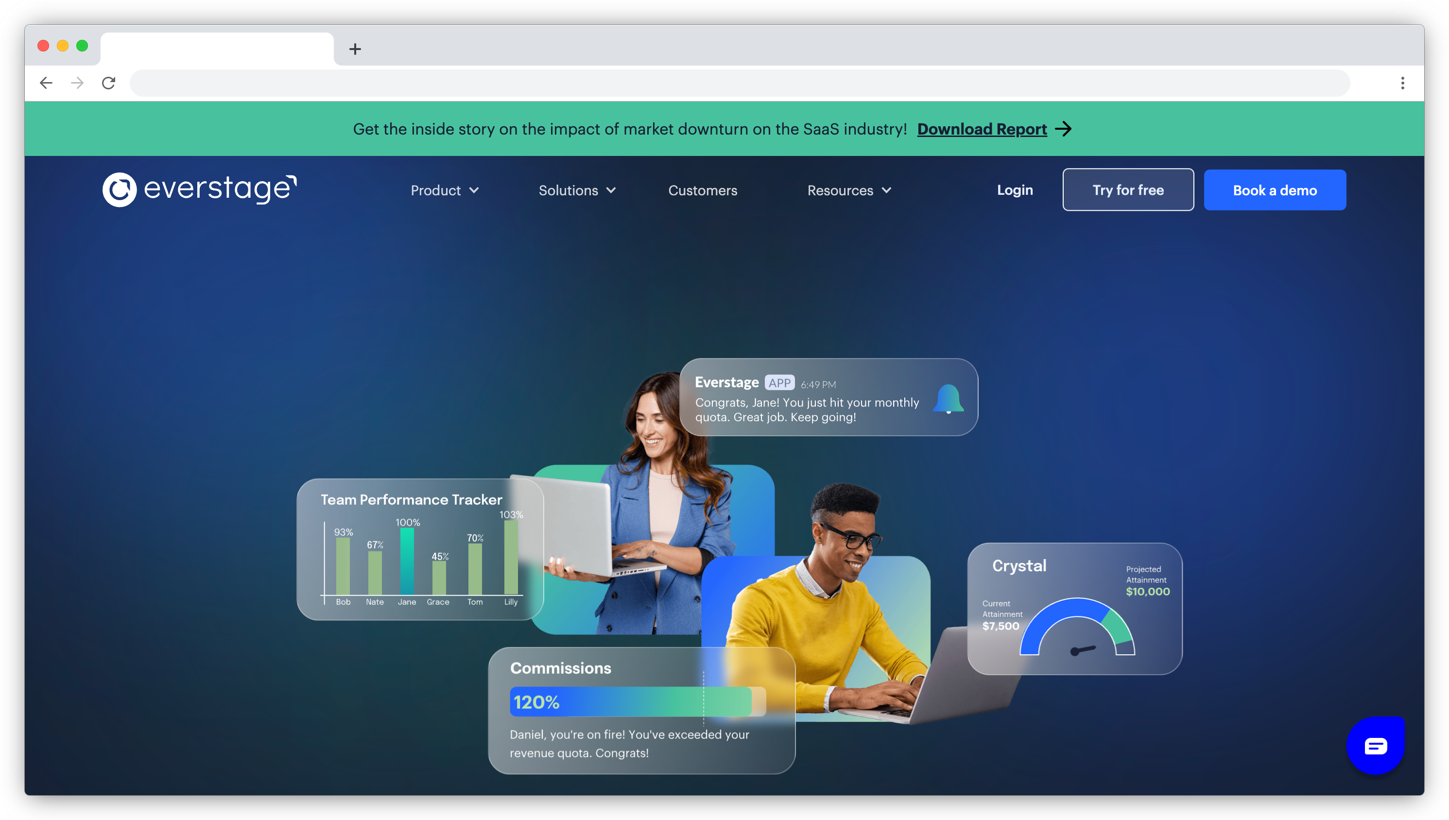Everstage homepage screenshot