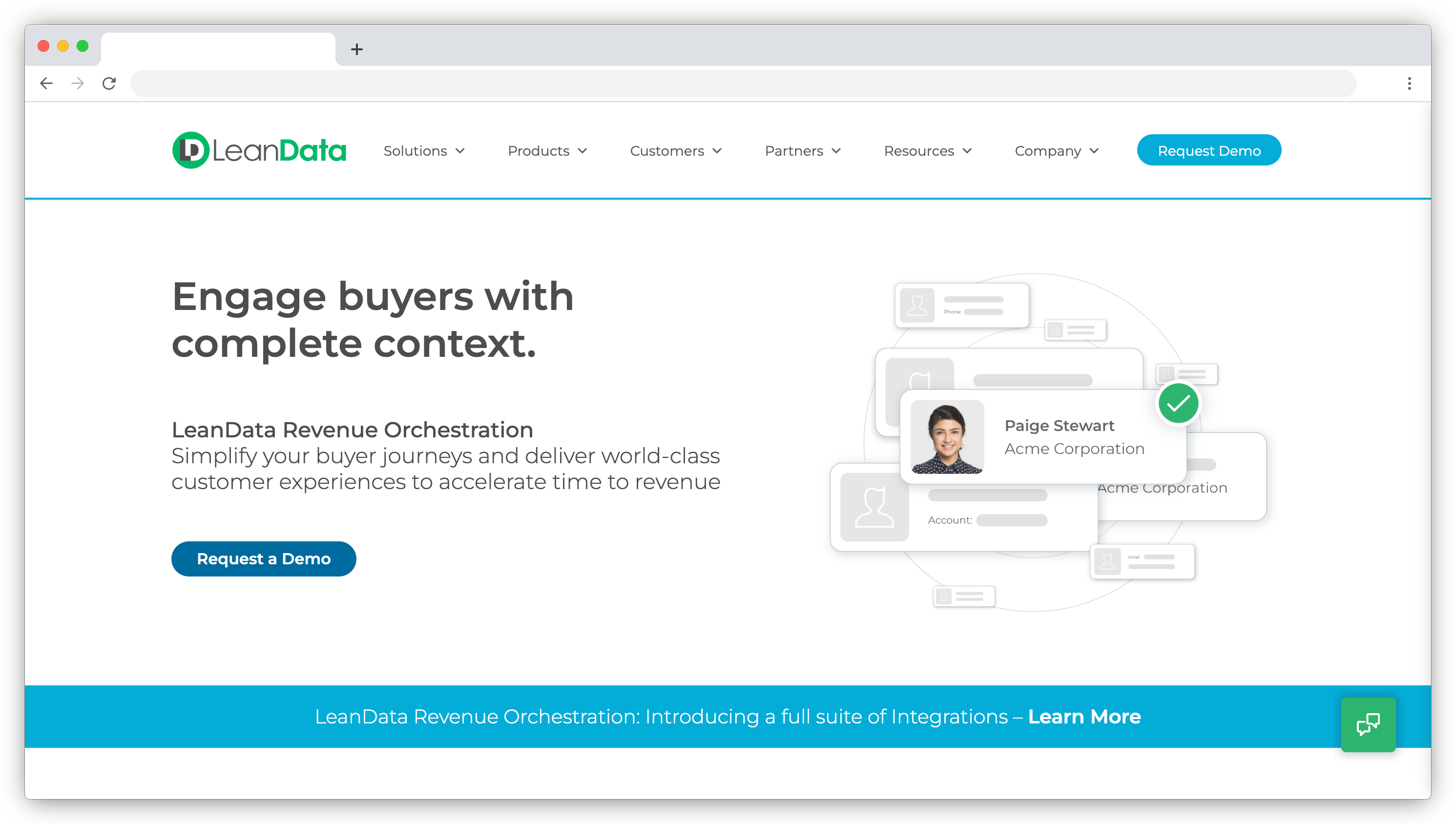 LeanData homepage screenshot
