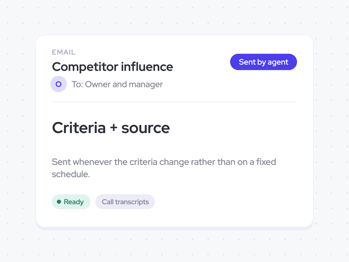 Decision criteria, sources, and flags on the opportunity and in the deal team’s inboxes