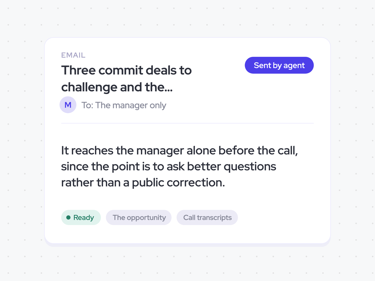 Three commit deals to challenge and the supporting quotes in the manager's inbox