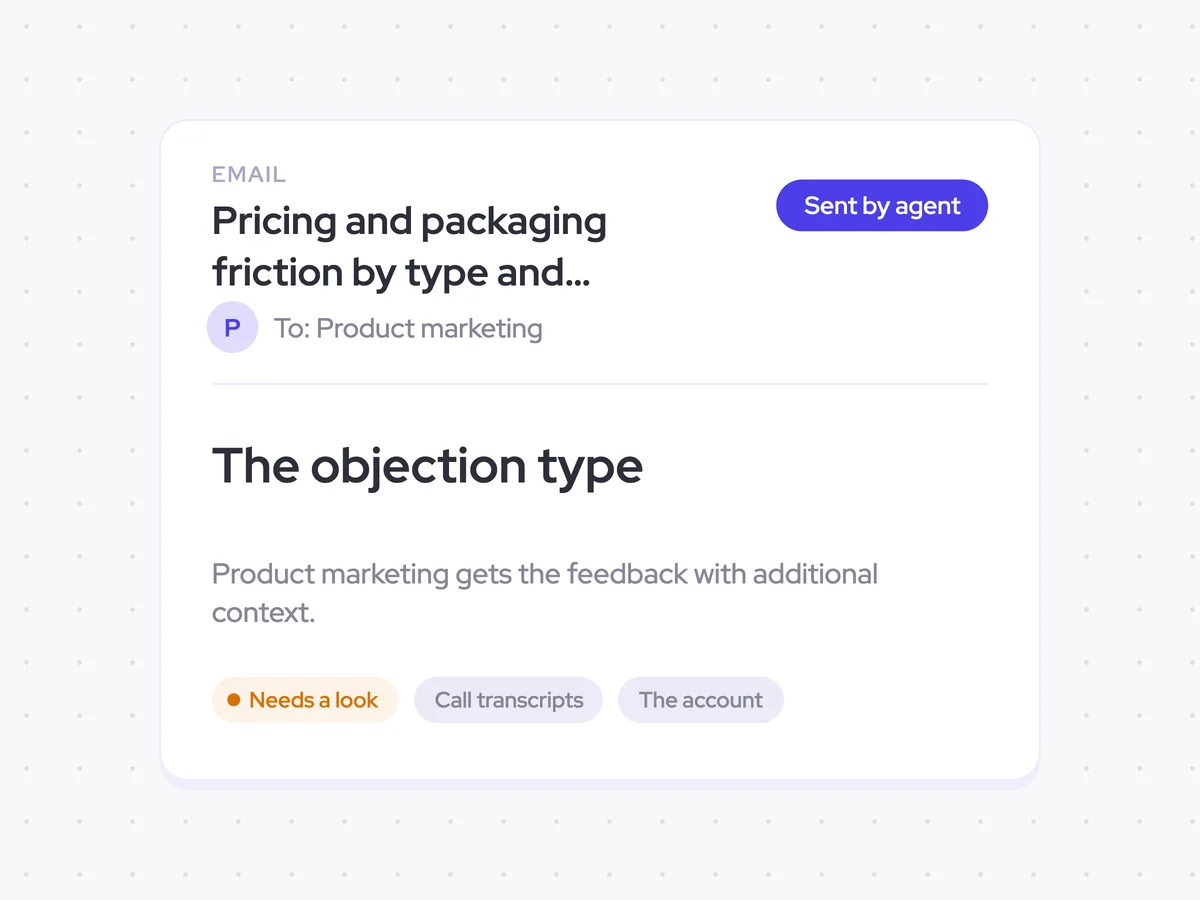 Pricing and packaging friction by type and segment in product marketing's inbox