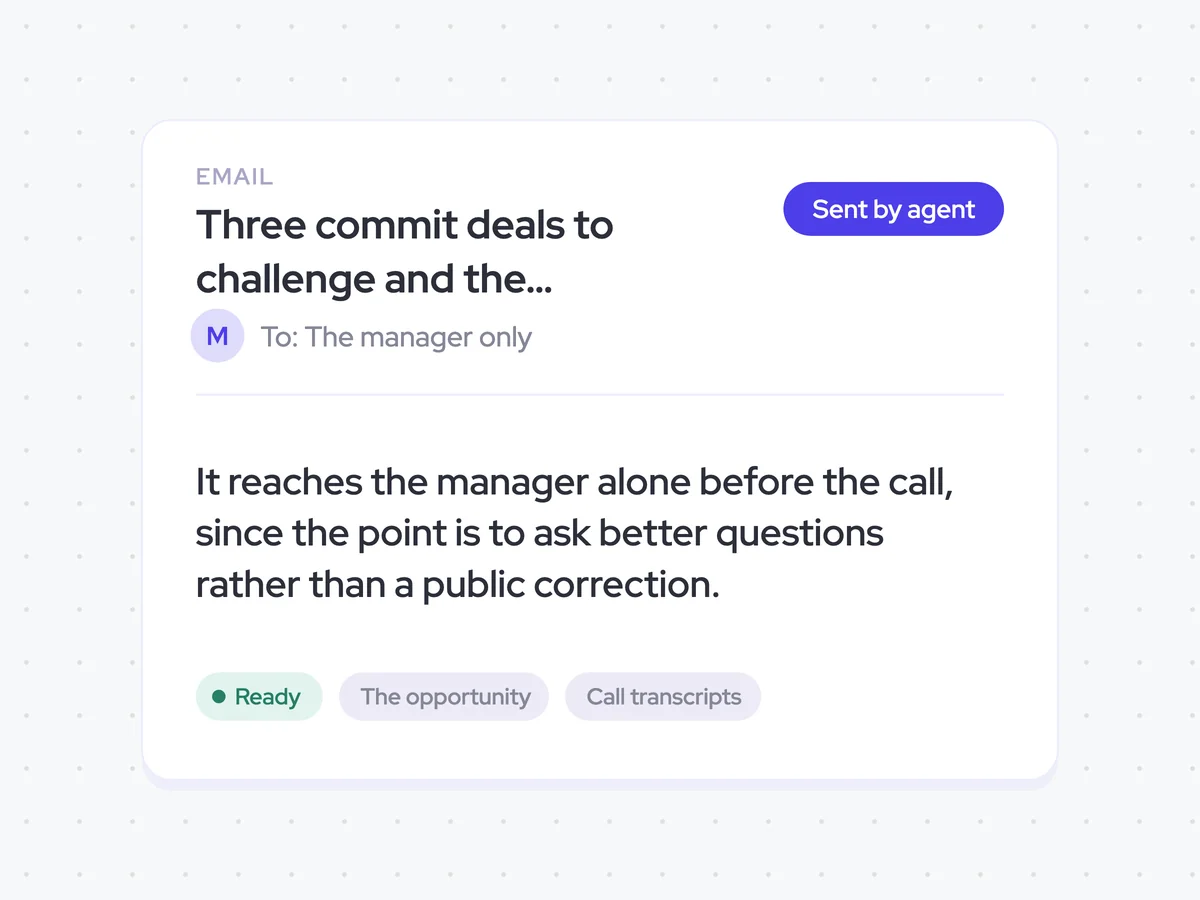 Three commit deals to challenge and the supporting quotes in the manager's inbox