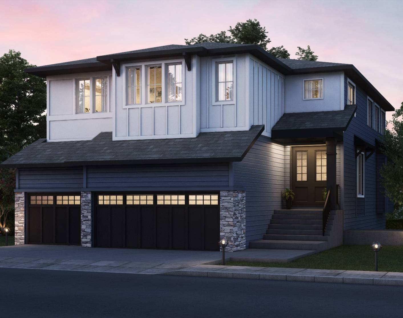 Exterior of a New Home in Okotoks