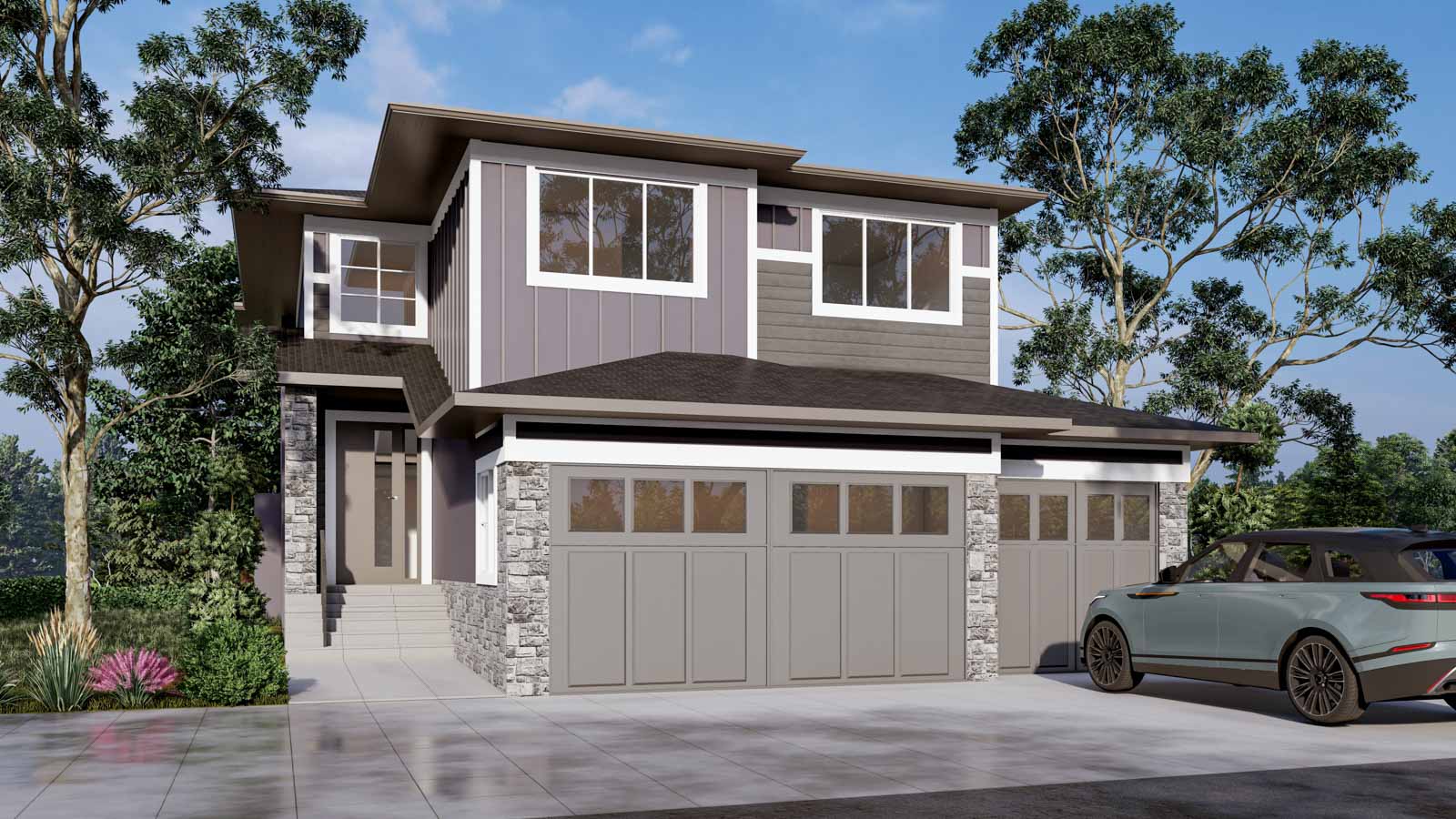 Exterior of a New Home in Chestermere