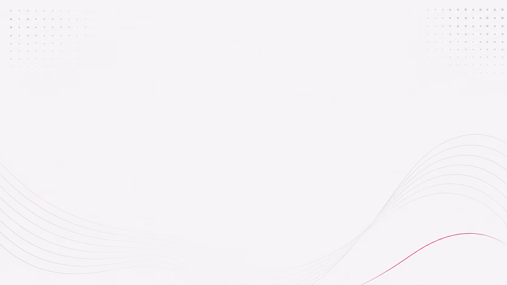 Light gray background with thin gray curved lines and a single red curved line at the bottom right.