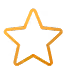 Outlined five-point star icon in gold color on a white background.