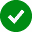 Green circle with a white check mark inside indicating success or approval.