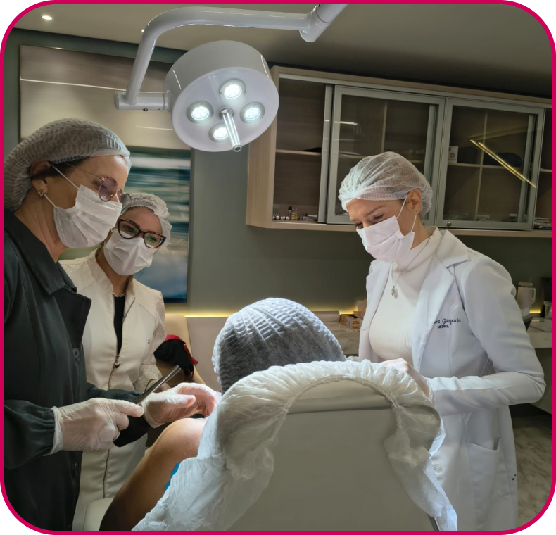 Aula prática de Dermatologia em Porto Alegre