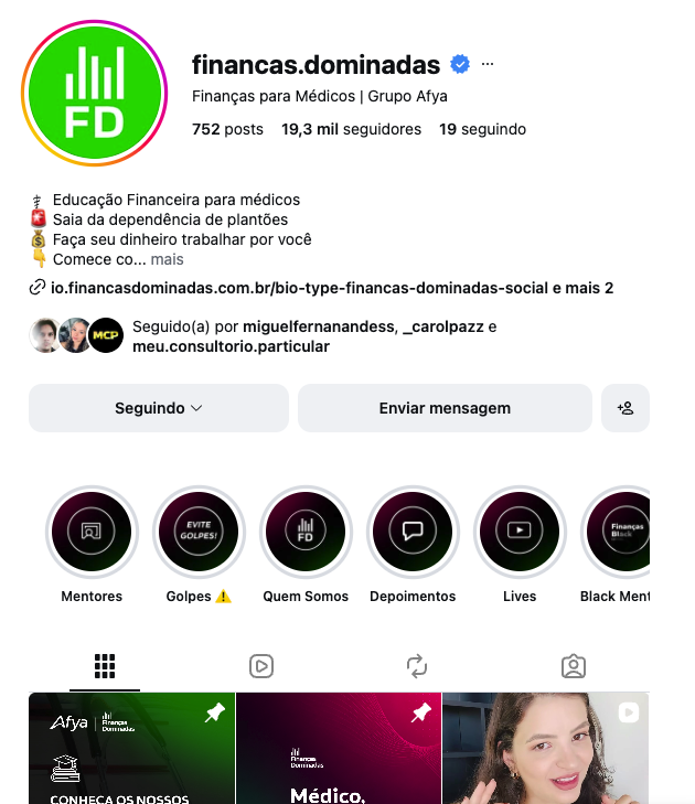 Conteúdo no Instagram
