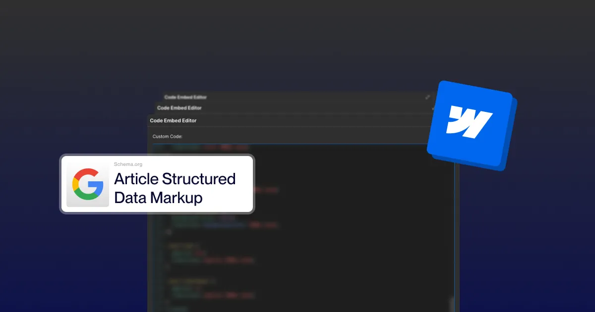 Improve visibility on Webflow site with Schema Markup