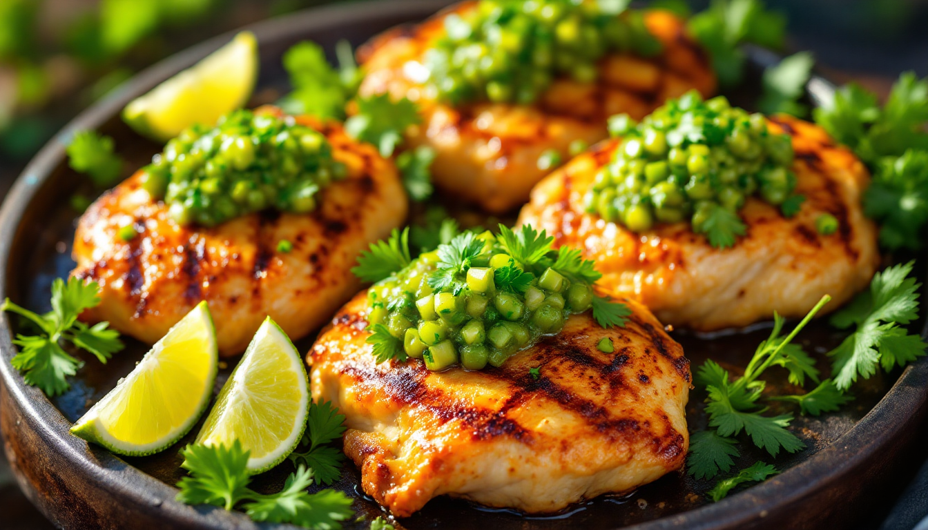 Pollo Asado con Salsa Verde