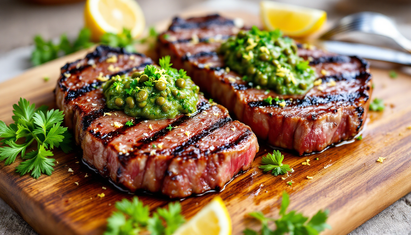 Bistecca alla Griglia con Salsa Verde