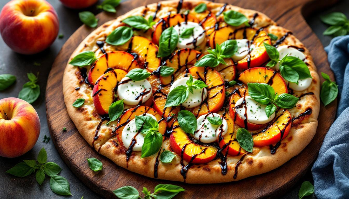 Peach Basil Flatbread