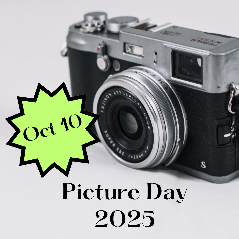 Student picture day is this Friday October 10th!