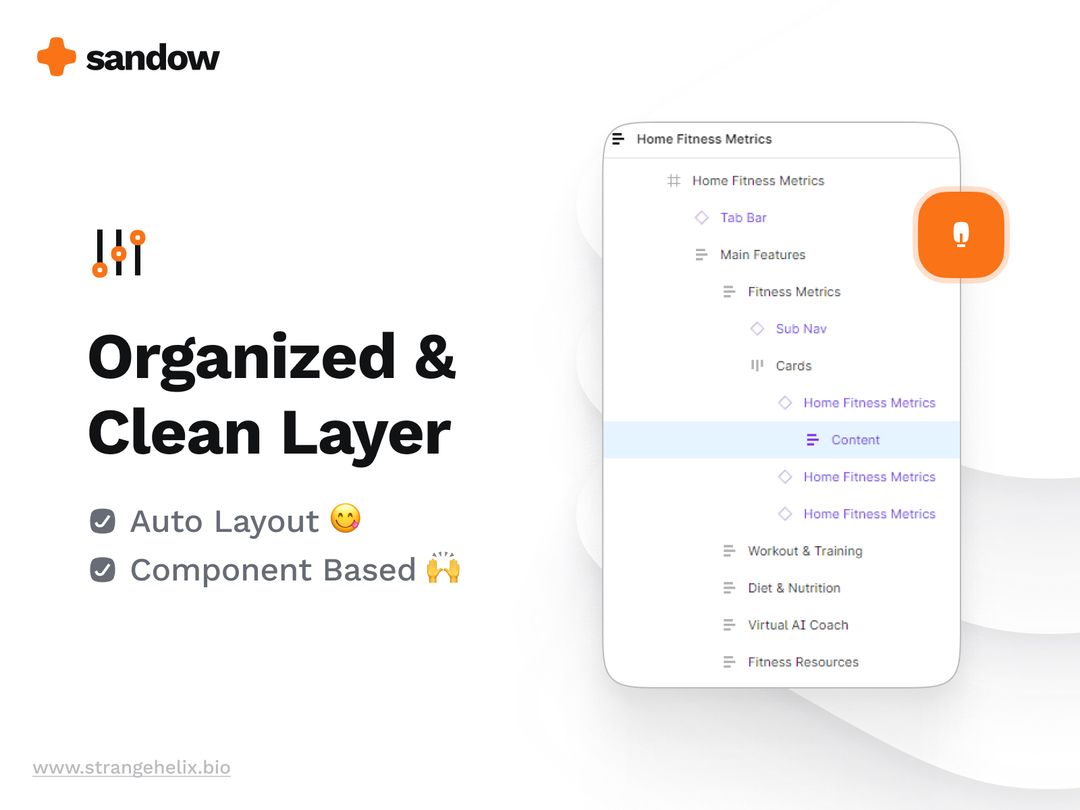 strangehelix.bio | Product | sandow UI Kit: AI-Driven Fitness ...