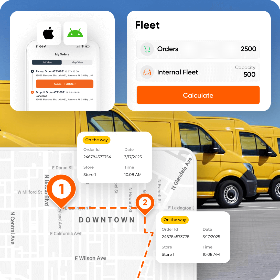 Inventory level monitoring and management in real time