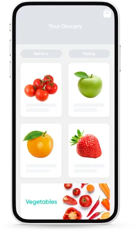 A phone with an app for ordering products