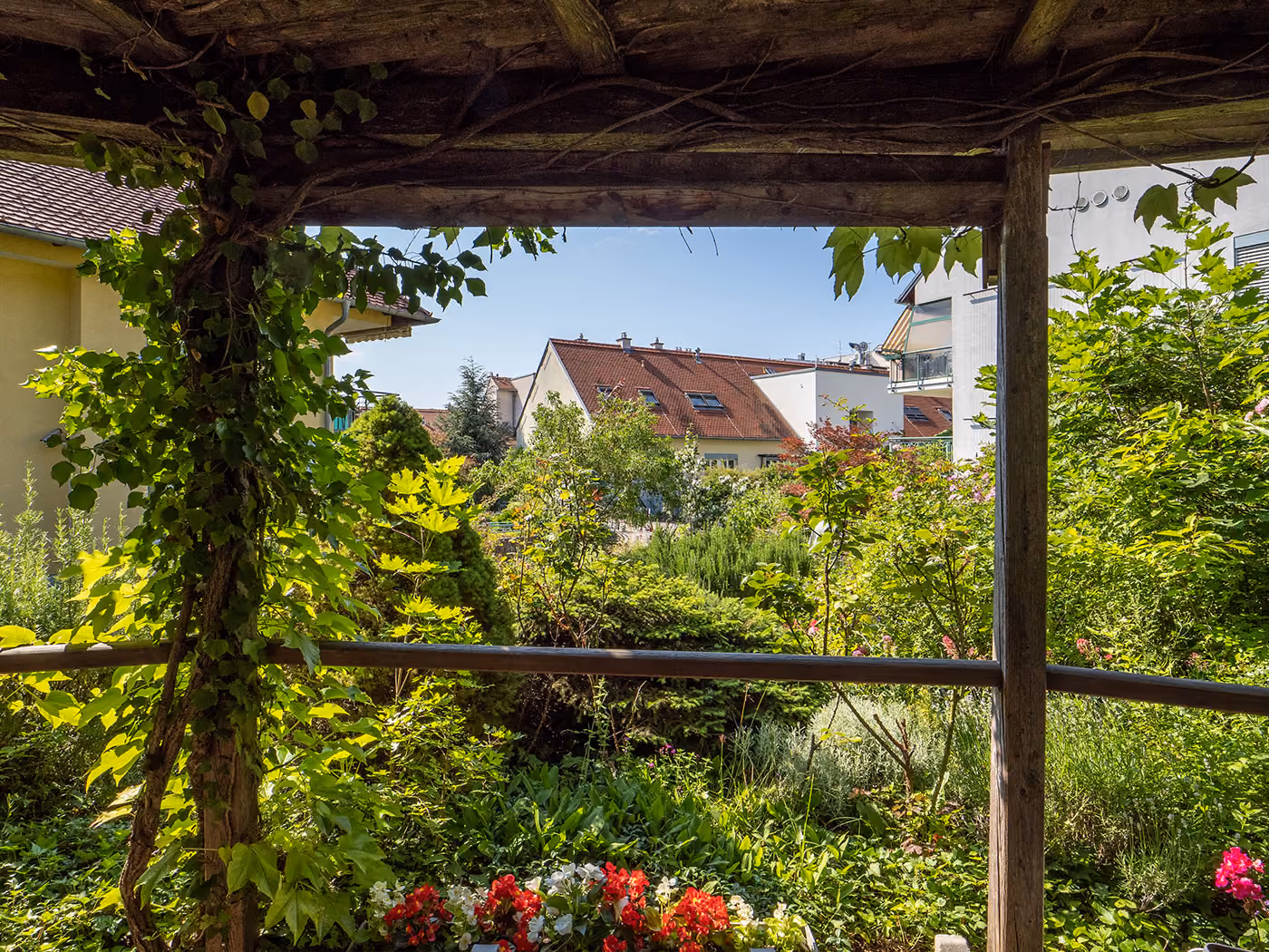Residenz Bad Vöslau Ausblick von Terrasse