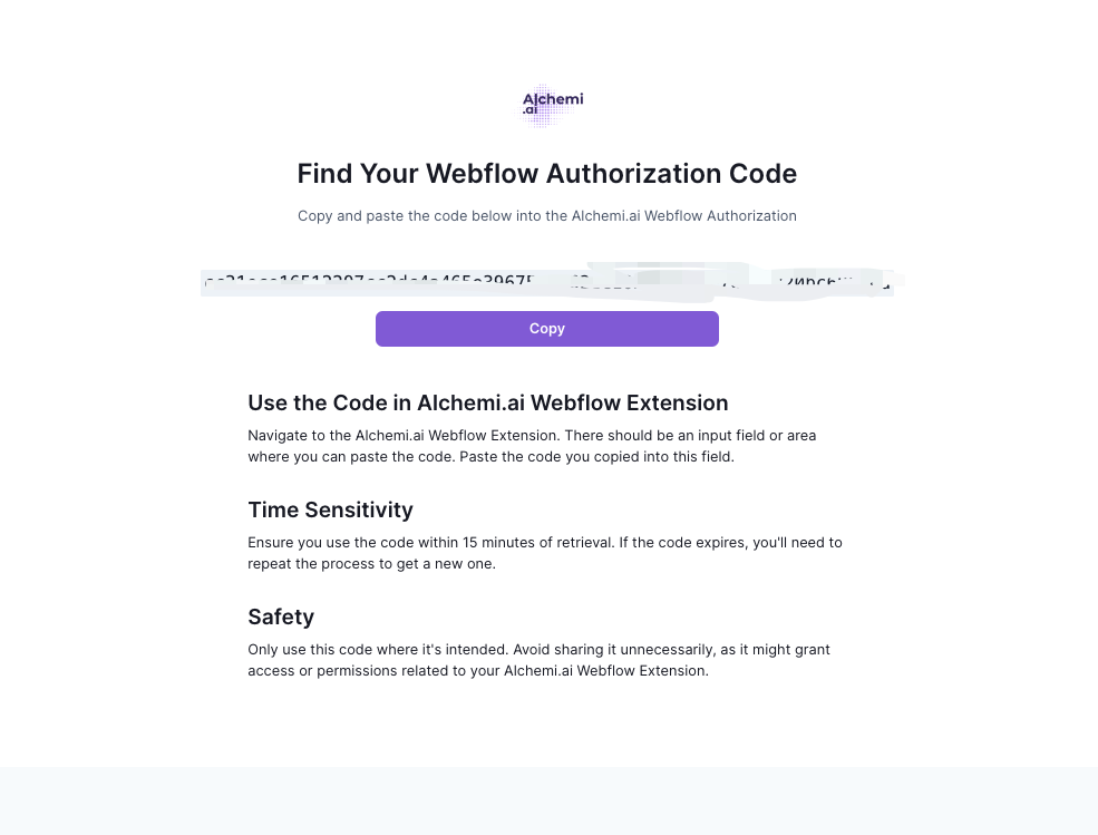 get webflow authorization code