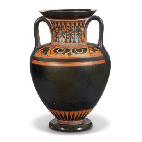 An Attic black-figured neck-amphora