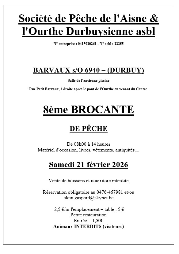 8éme Brocante de Pêche