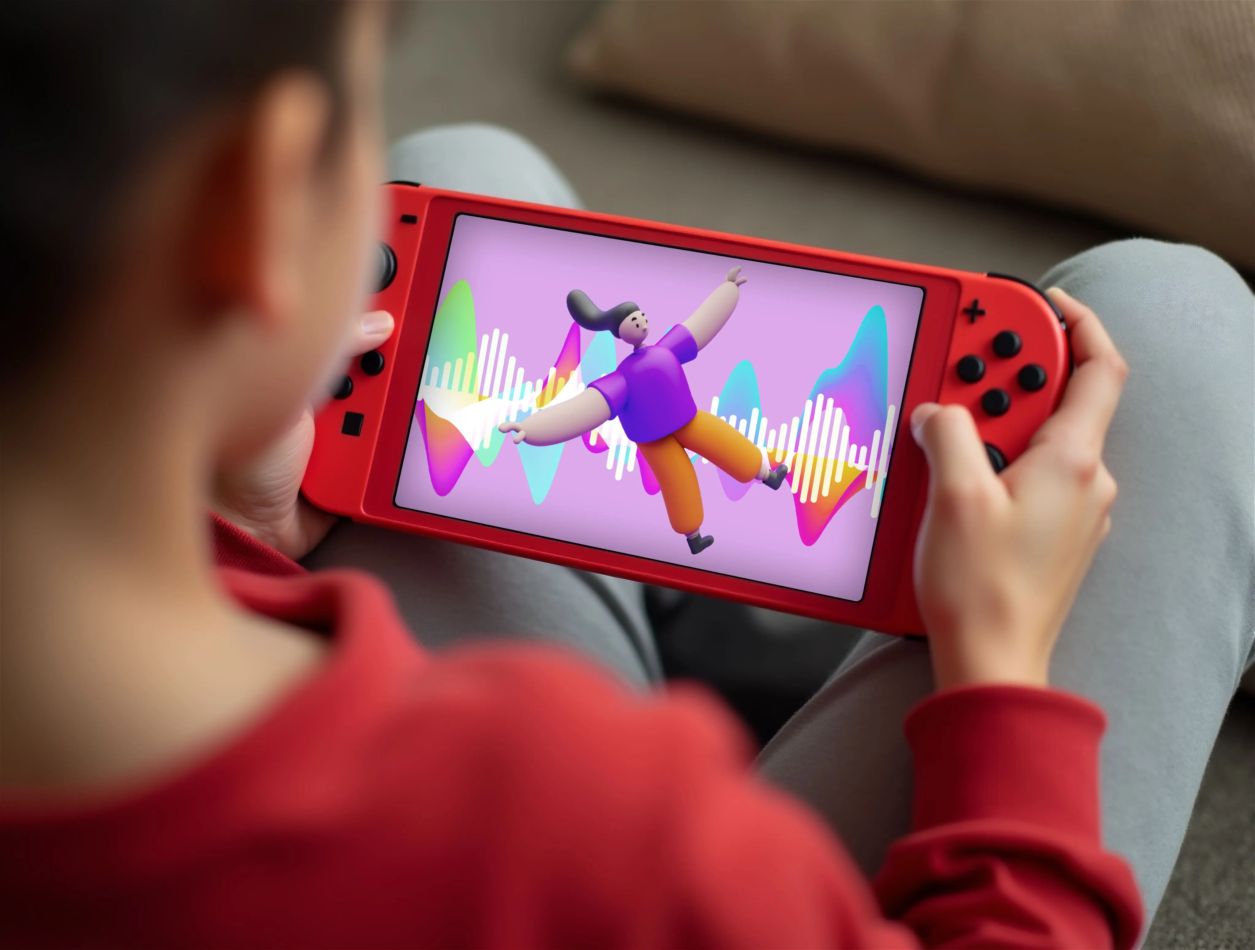 boy playing video games