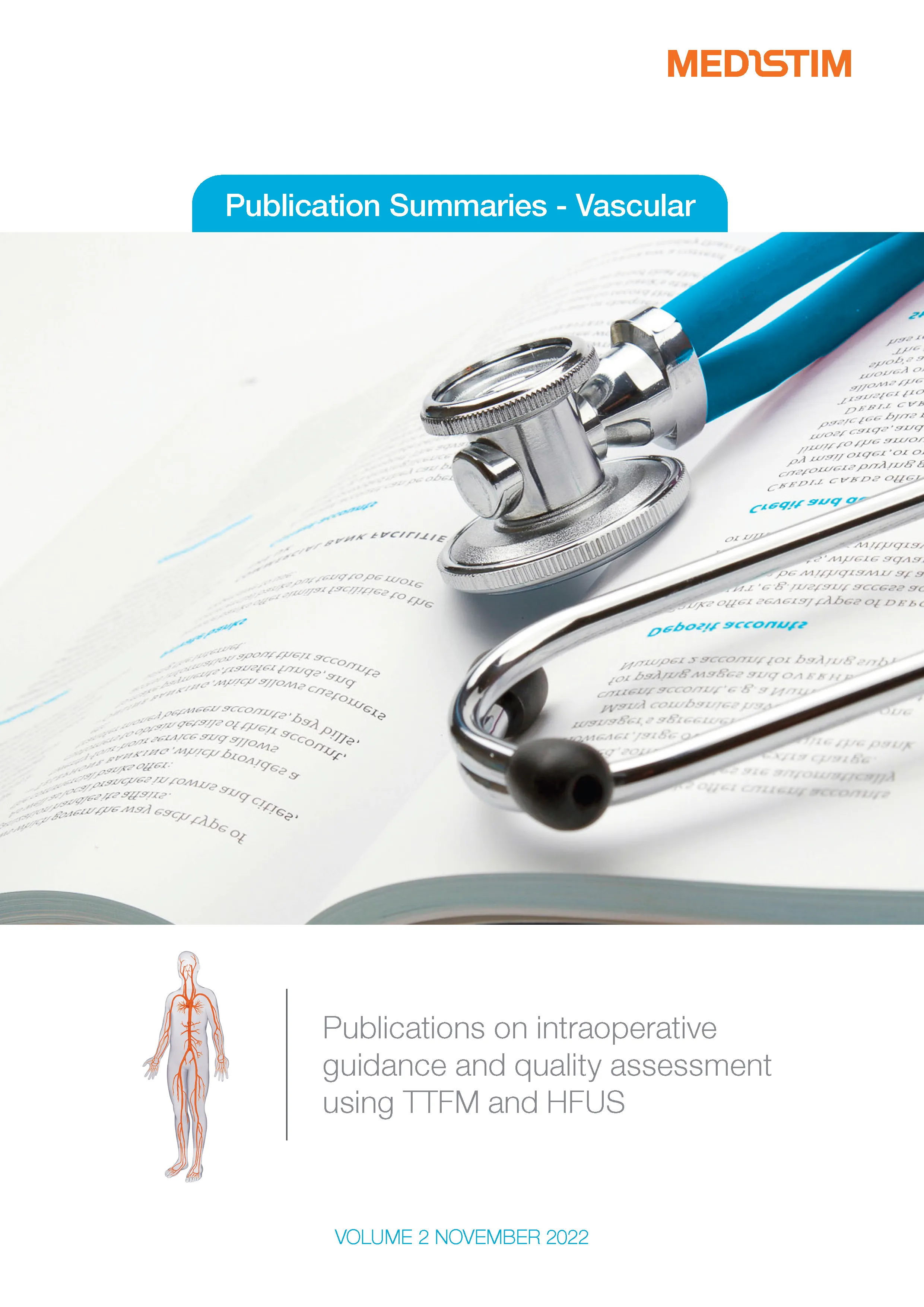 A medical book with a stethoscope on top of it.