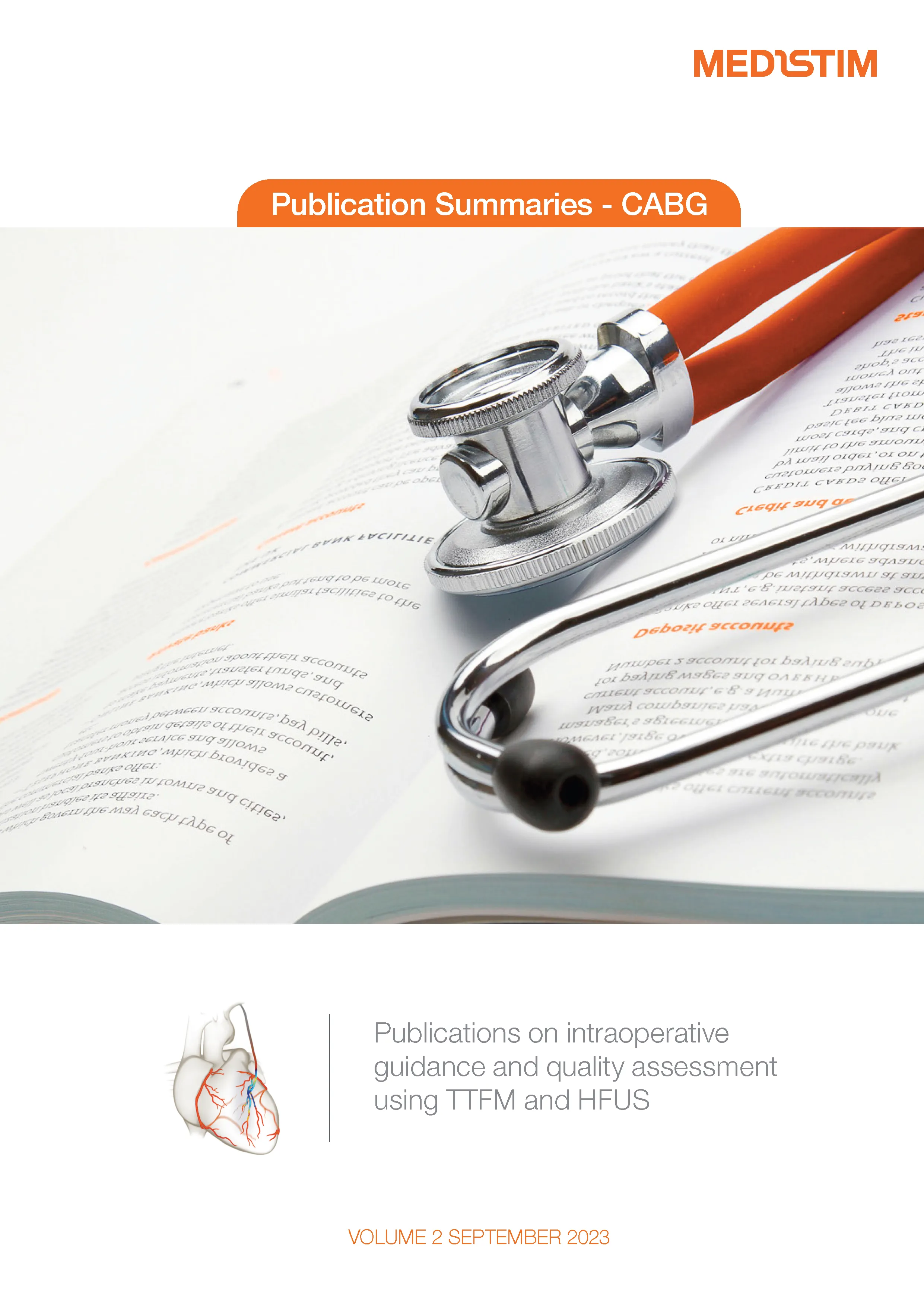 A medical brochure with a stethoscope on top of it.