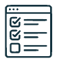 Icon of a checklist window with three items; two items are checked and one is unchecked.