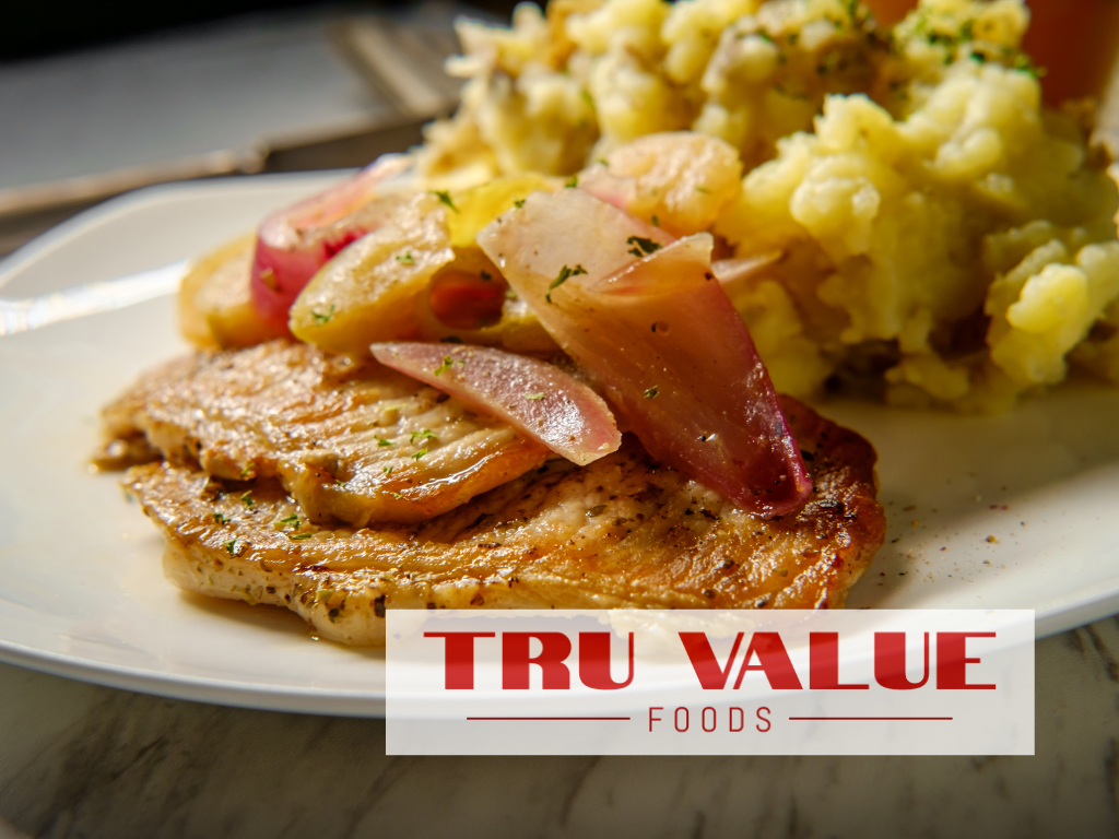 Roasted Boneless Pork Chops with Apple Cider Sauce