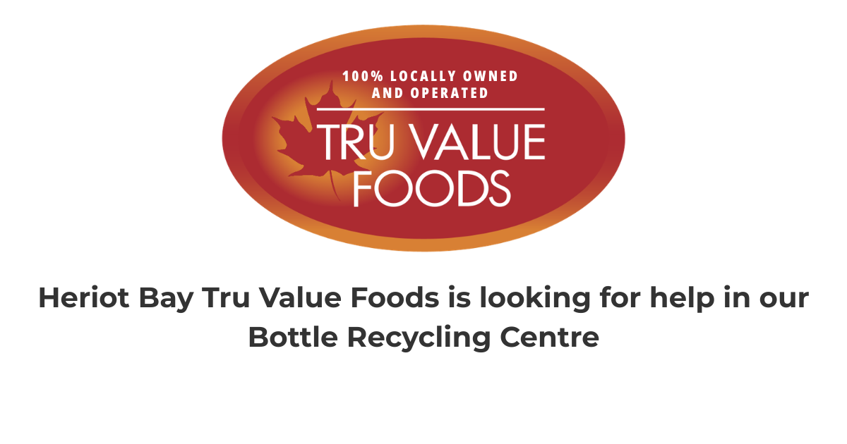 Work with us! Bottle Recycling Centre Help (Heriot Bay)