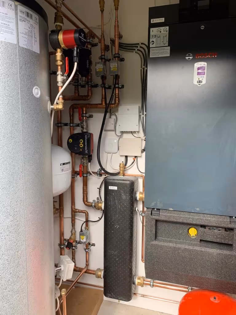 Boiler and pipes