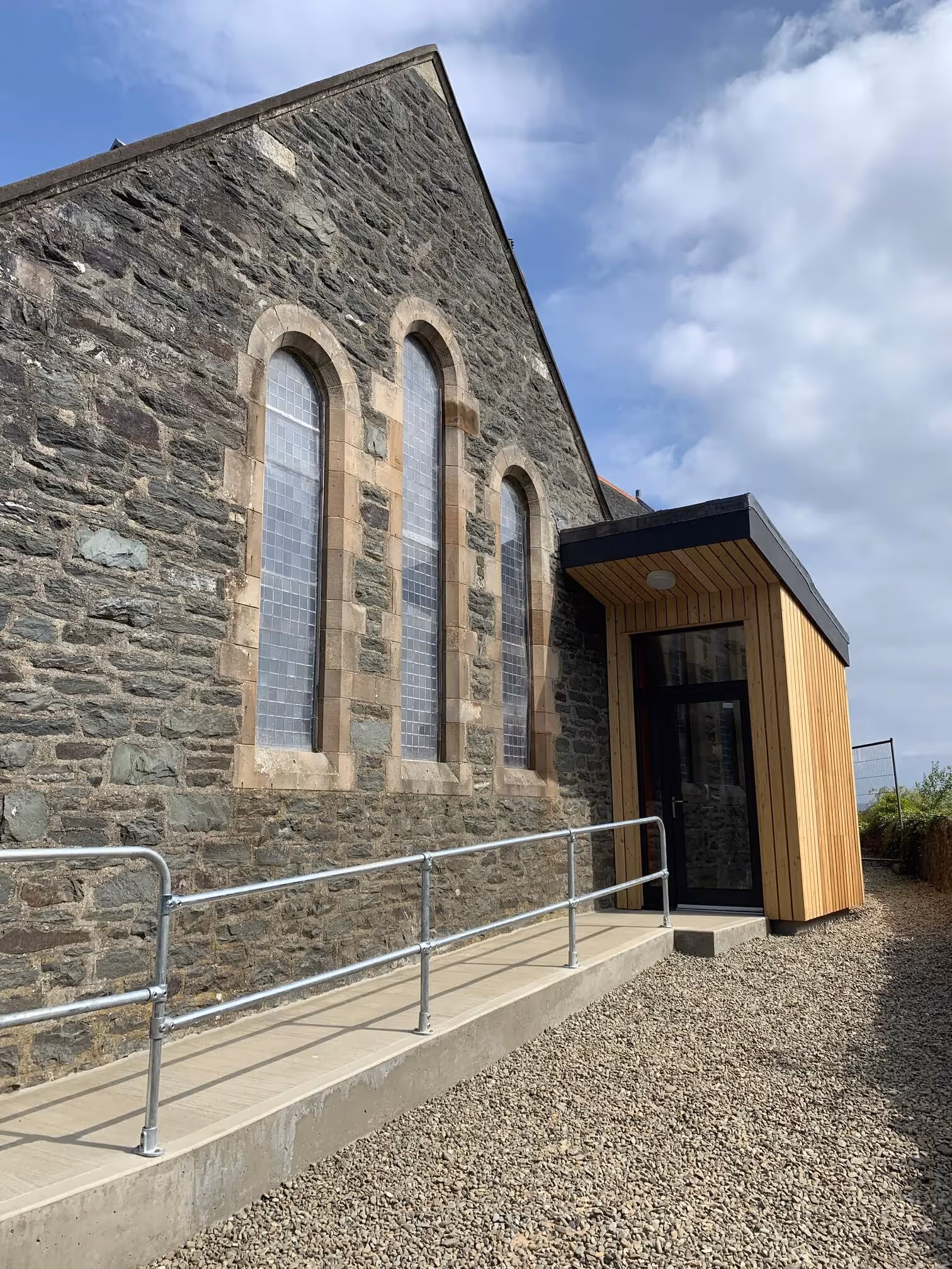 Church with entrance