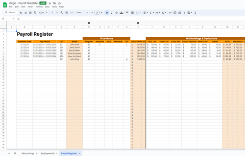 Free Construction Payroll Template