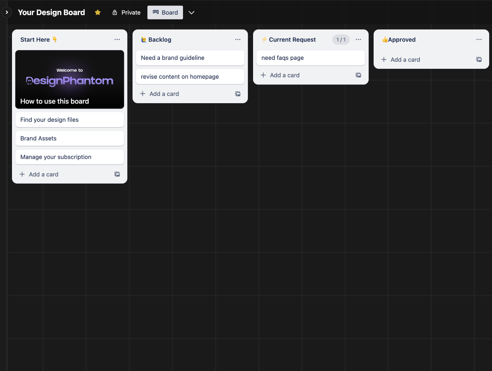 Trello board example