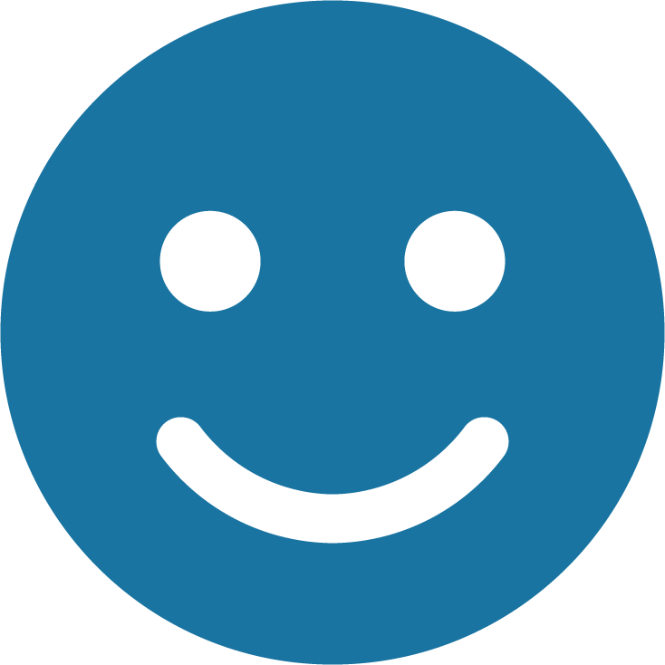 Blue smiley face icon