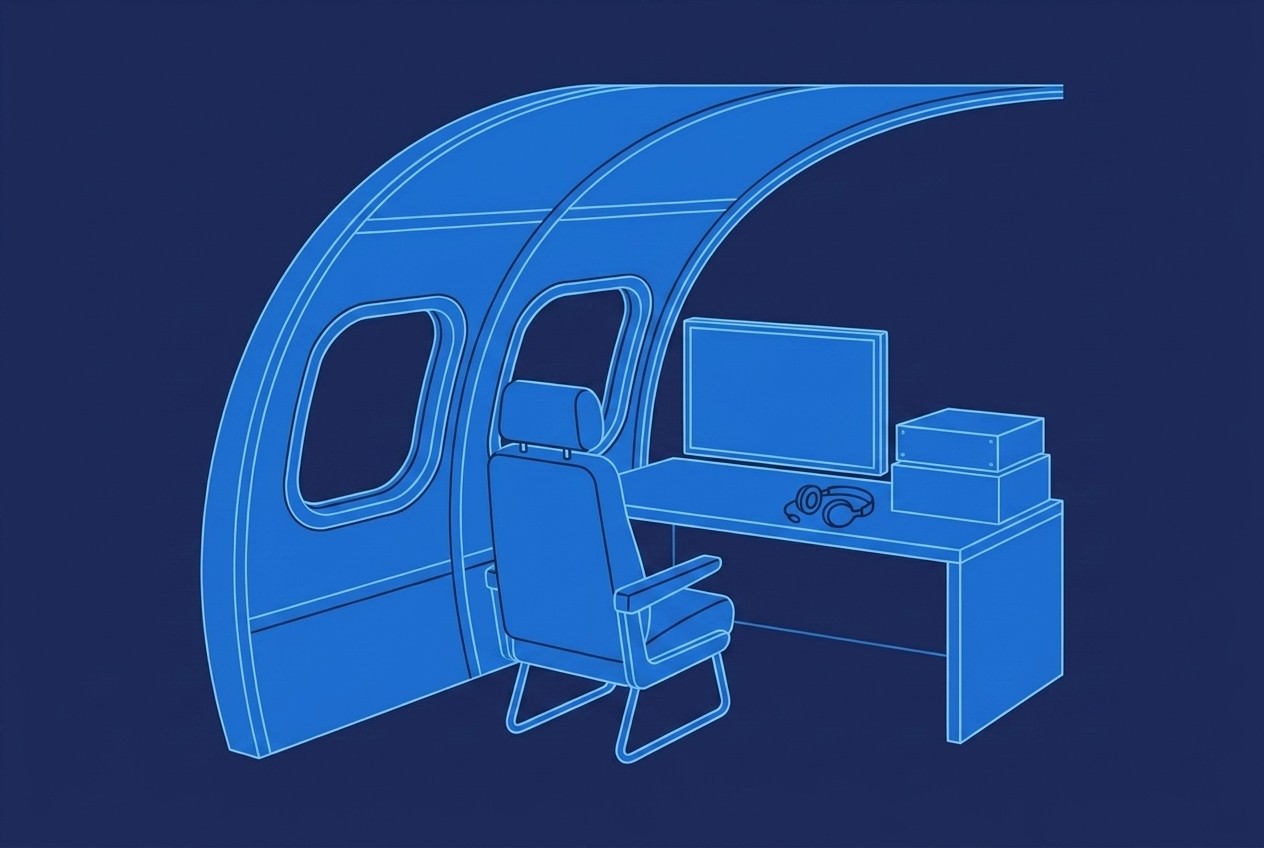 A mission operations area on the Home Guard DHC-6 Twin Otter