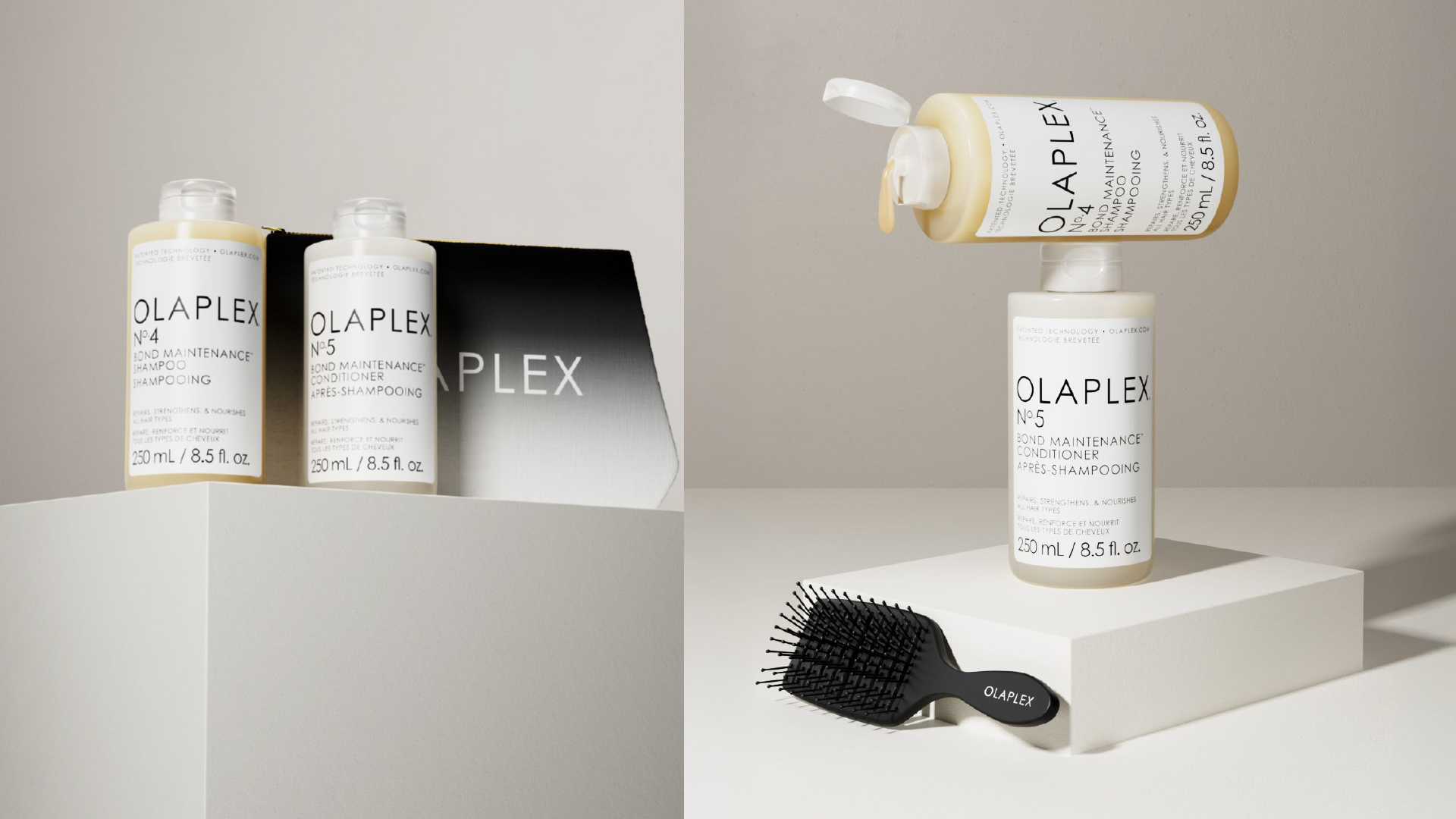 Hyper-realistic 3D model of Olaplex haircare product rendered by Rhee Design for use in digital campaigns.