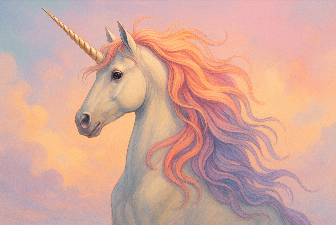 Illustration artistique d’une licorne symbolisant l’identité de genre et l’équilibre intérieur, accompagnement psychologue Versailles