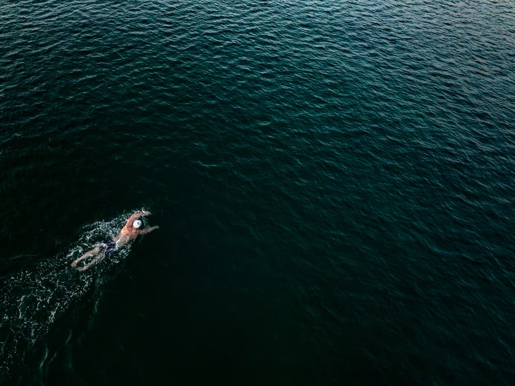 Environmentalist Jono is aiming to do the longest unassisted staged swim in history
