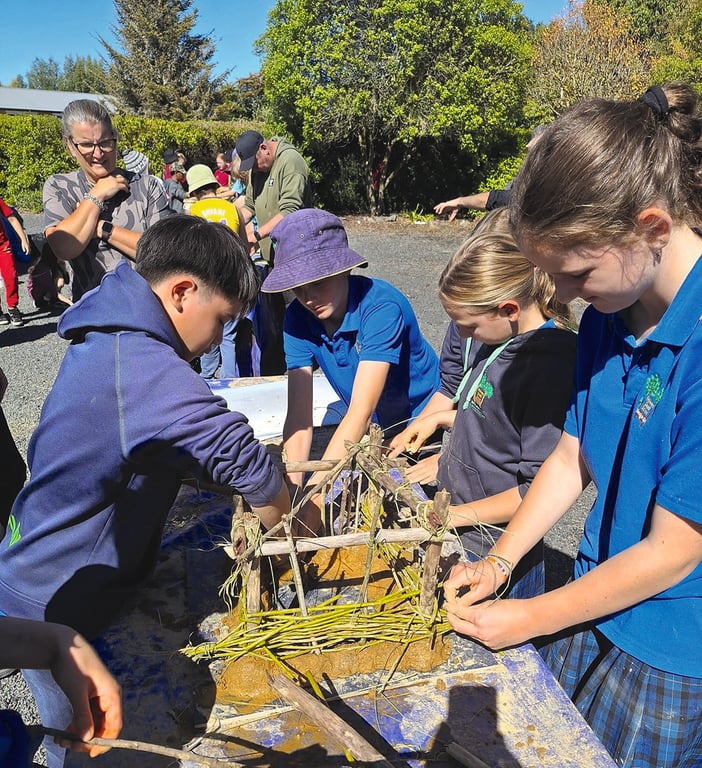Kids exploring ecological building ideas is part of an holistic approach to gaining knowledge, skill and confidence