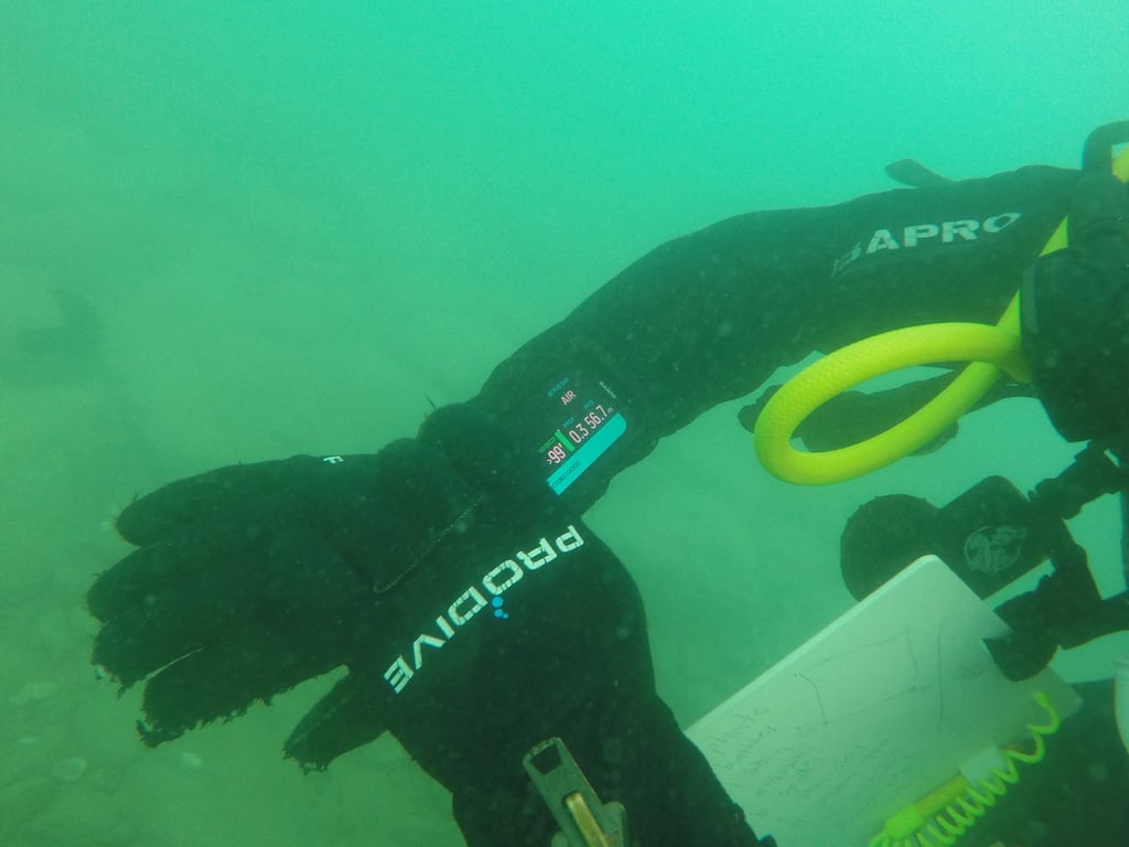 The Nautic screens are clear and easy to read underwater